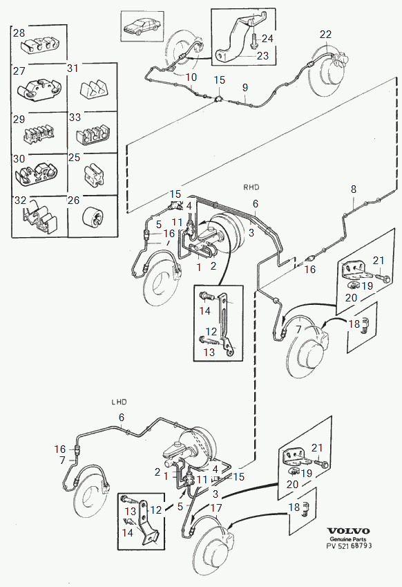 Volvo 1330128 - Тормозные колодки, дисковые, комплект onlydrive.pro