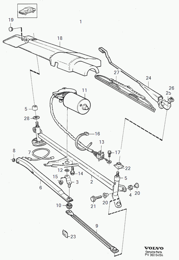 Volvo 271491 - Windscreen wipers swf: 1.00 pcs. onlydrive.pro