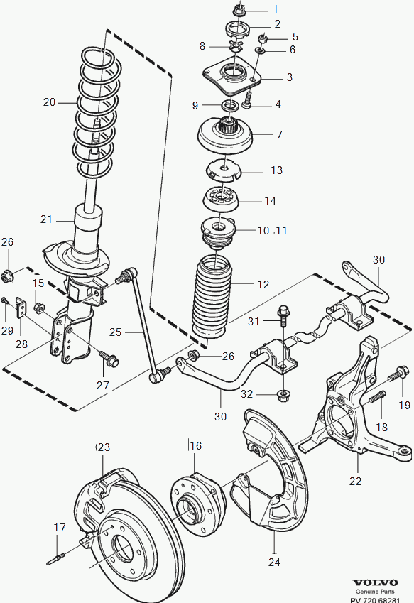 Volvo 31212730 - Šarnyro stabilizatorius onlydrive.pro