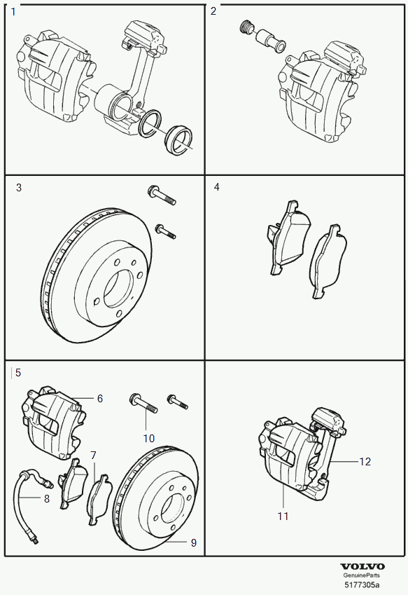 Volvo 31262095 - Дисковый тормозной механизм, комплект onlydrive.pro