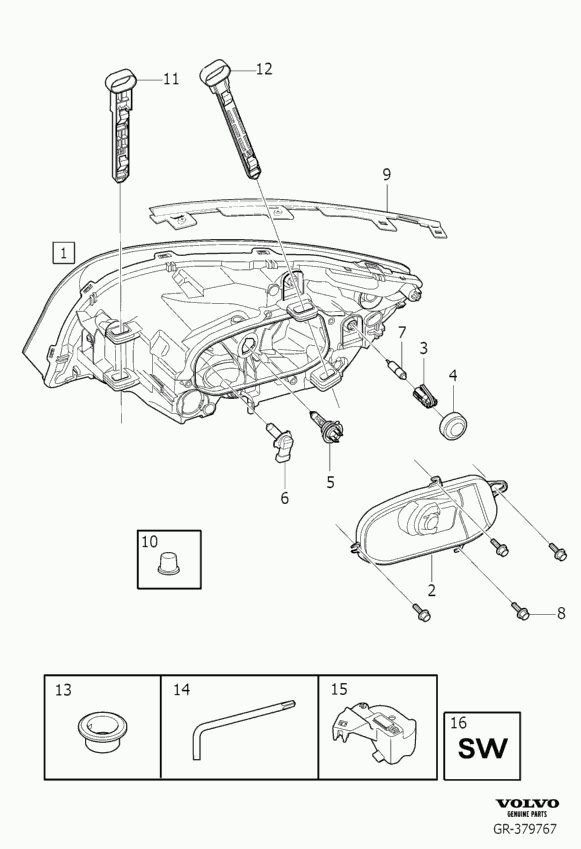 Volvo 31383066 - Headlight onlydrive.pro