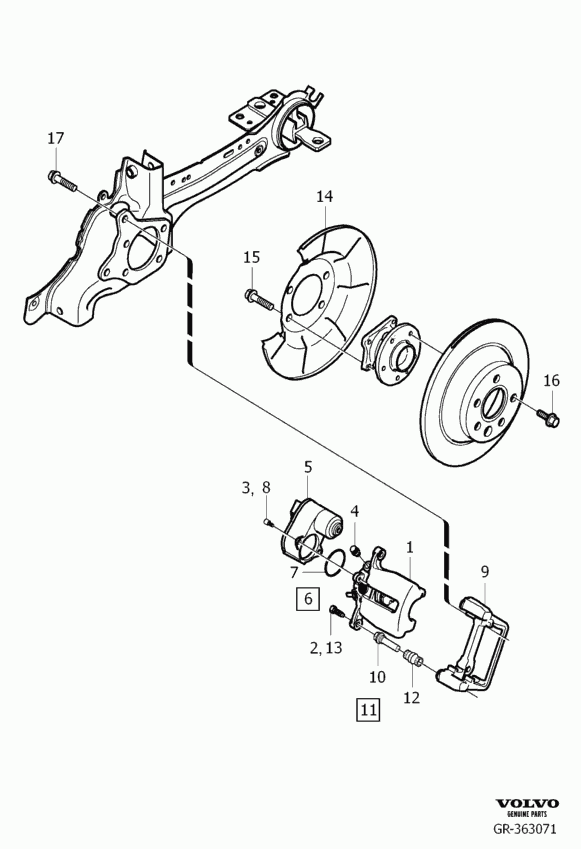 Volvo 36001381 - Rear wheel brake   r.h: 1.00 pcs. onlydrive.pro