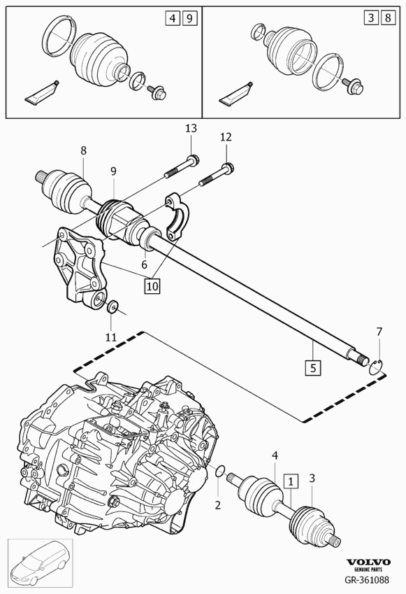 Volvo 36001194 - Joint Kit, drive shaft onlydrive.pro