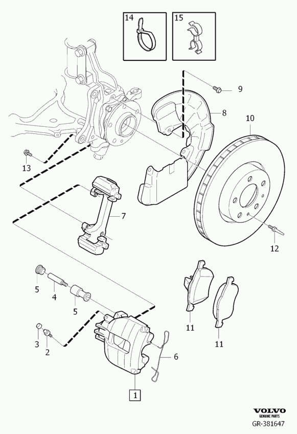 Volvo 8251315 - Front wheel brake l.h.: 1.00 pcs. onlydrive.pro