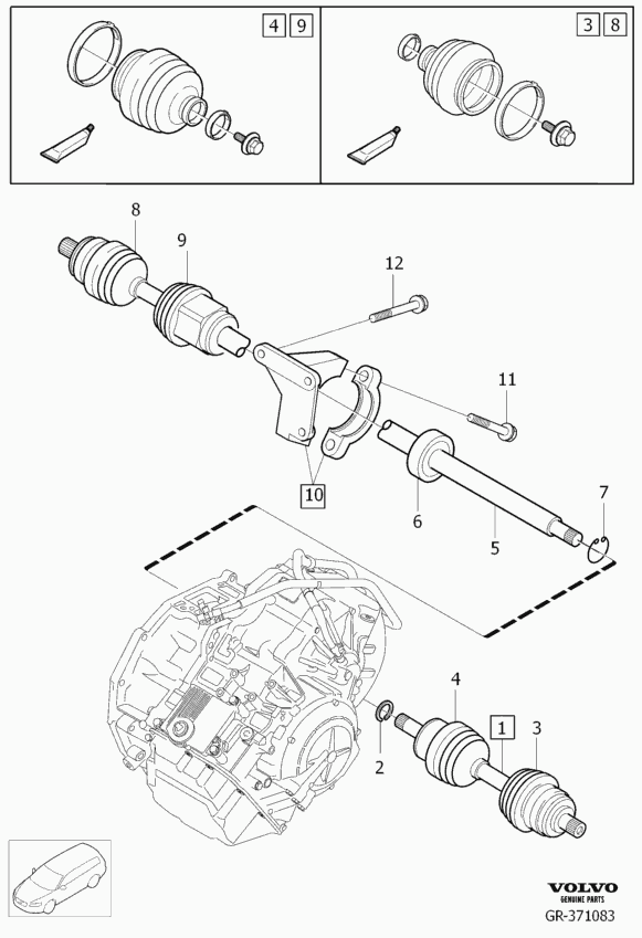 Volvo 30757375 - Propshaft centre bearing support onlydrive.pro