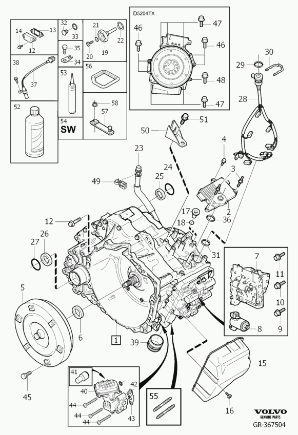 Volvo 30751402 - Akselitiiviste, tasauspyörästö onlydrive.pro