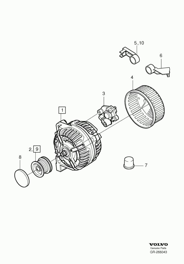 Volvo 36050262 - Alternator 5cyl: 1.00 pcs. onlydrive.pro