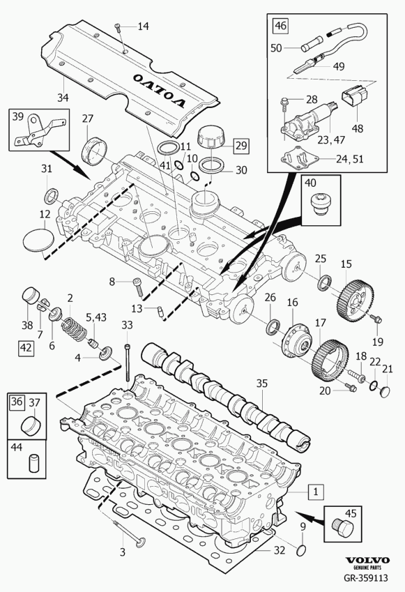 Volvo 272424 - Blīvju komplekts, Vārsta kāts onlydrive.pro