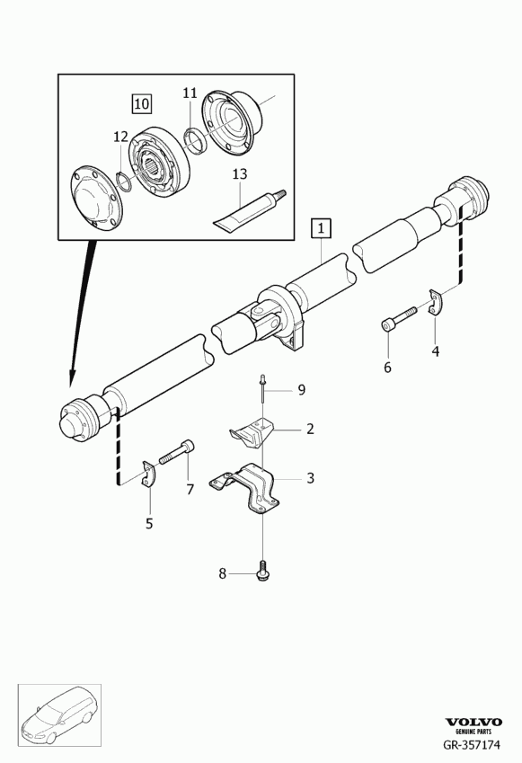 Volvo 31216176 - Flexible disc, propshaft joint onlydrive.pro