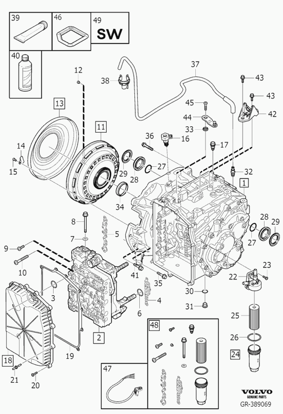 Volvo 31367964 - Parts Kit, automatic transmission oil change onlydrive.pro