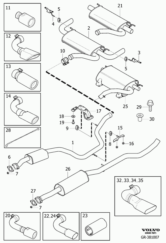 Volvo 8 663 796 - Tihend, heitgaasitoru onlydrive.pro