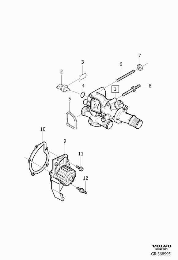 FORD 30725119 - Coolant thermostat / housing onlydrive.pro