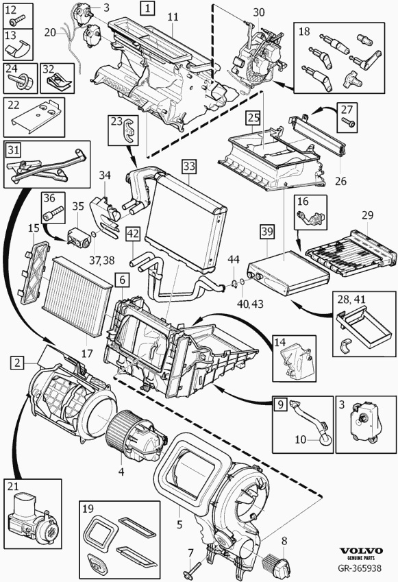 Volvo 31267591 - Испаритель, кондиционер onlydrive.pro