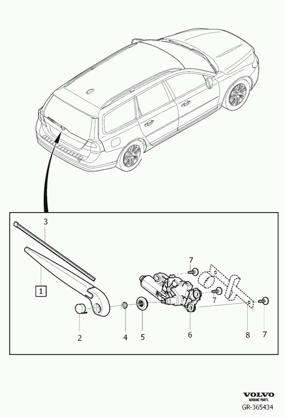 Volvo 30 753 964 - Wiper Arm Set, window cleaning onlydrive.pro