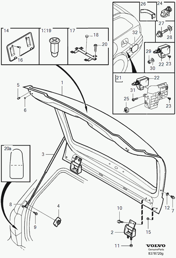 Volvo 30803472 - Gas Spring, boot, cargo area onlydrive.pro