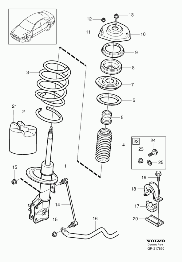 Volvo 30616825 - Rolling Bearing, suspension strut support mounting onlydrive.pro