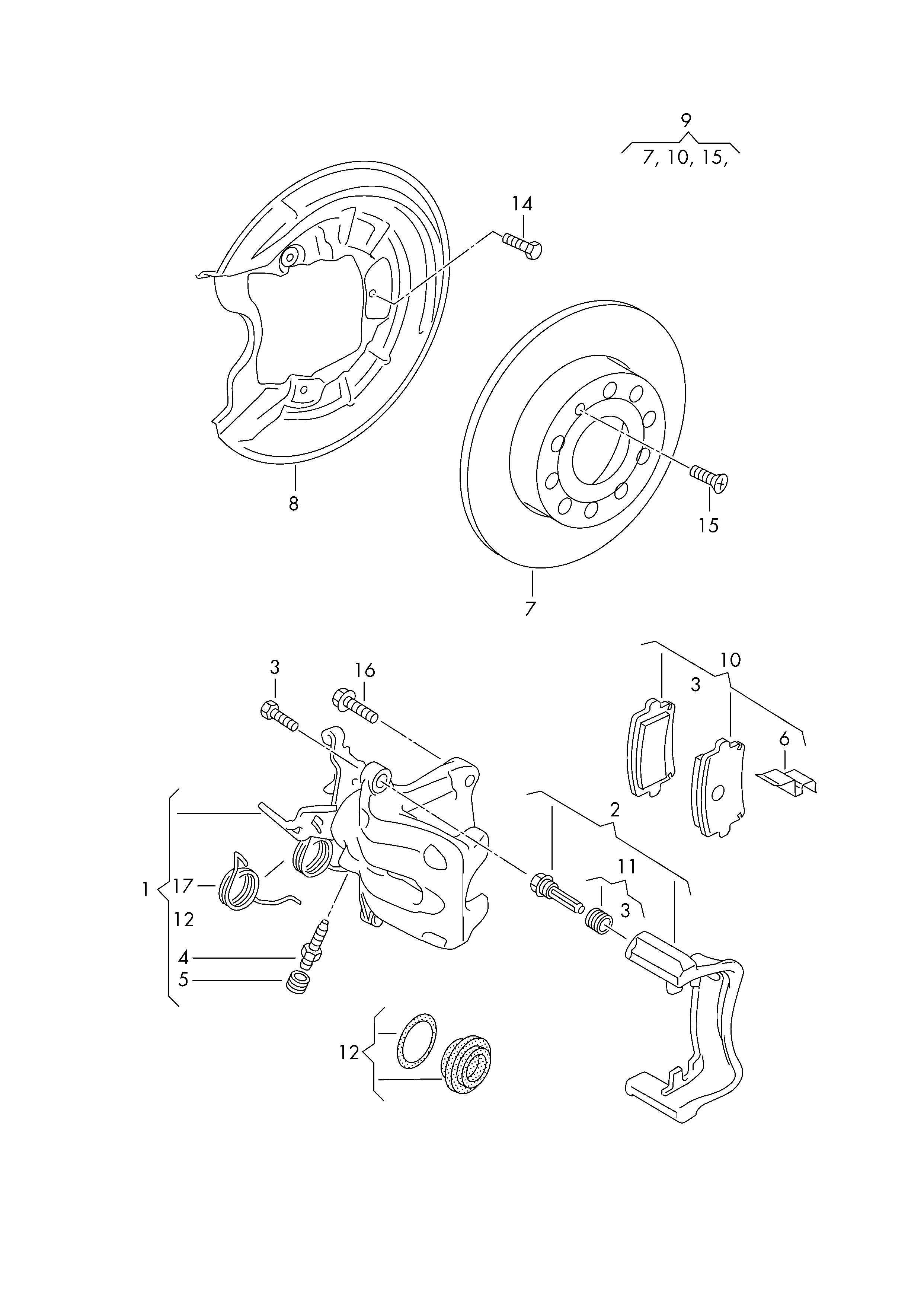 VAG 1K0 615 611AB - Plekk,piduriketas onlydrive.pro