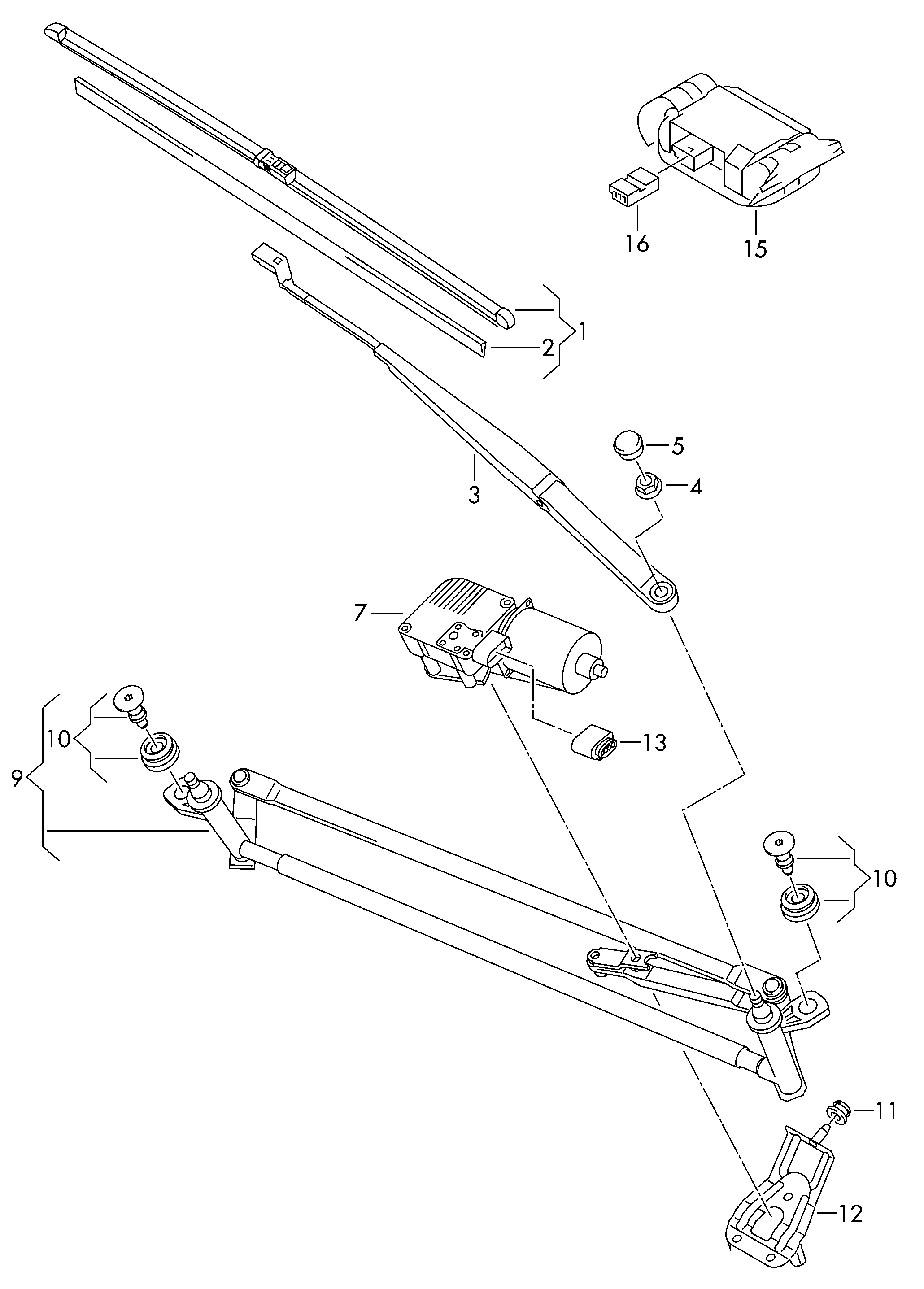 VAG 1T1 955 601A - Wiper Linkage onlydrive.pro