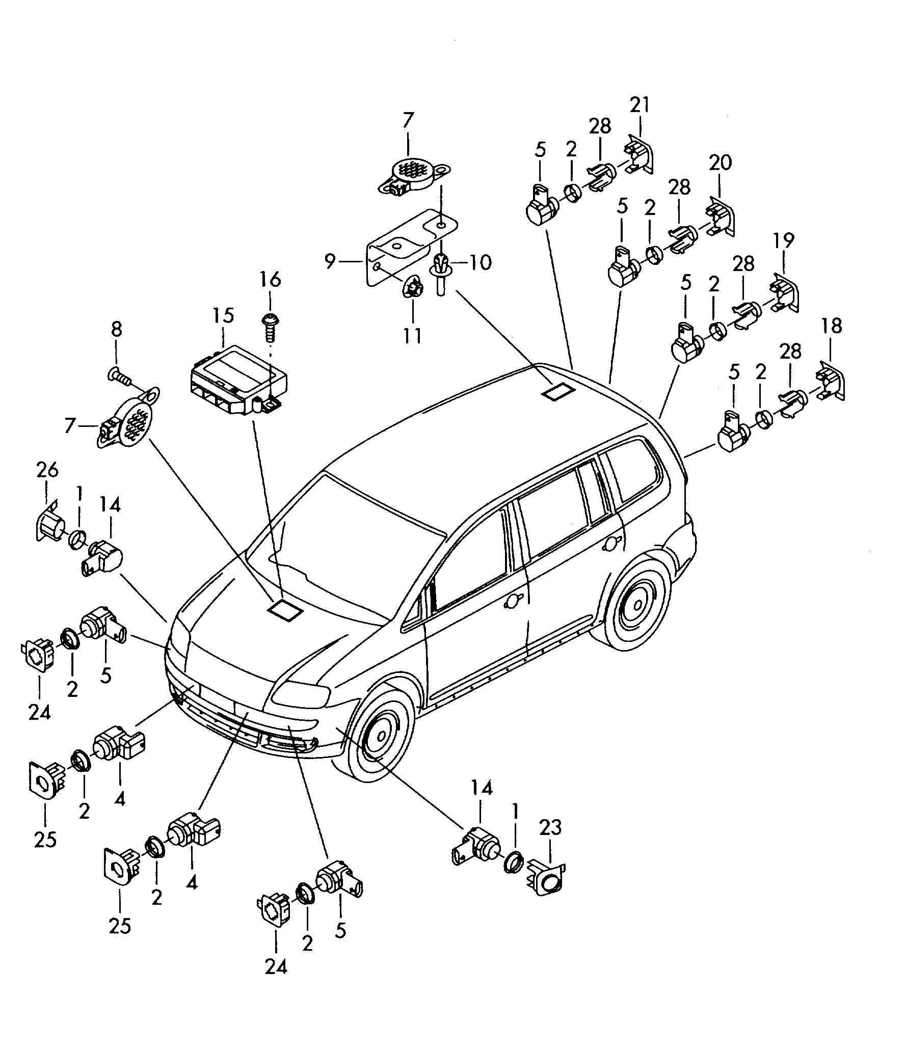 Seat 3C0 919 275 S - Park steer assist: 2 pcs. onlydrive.pro