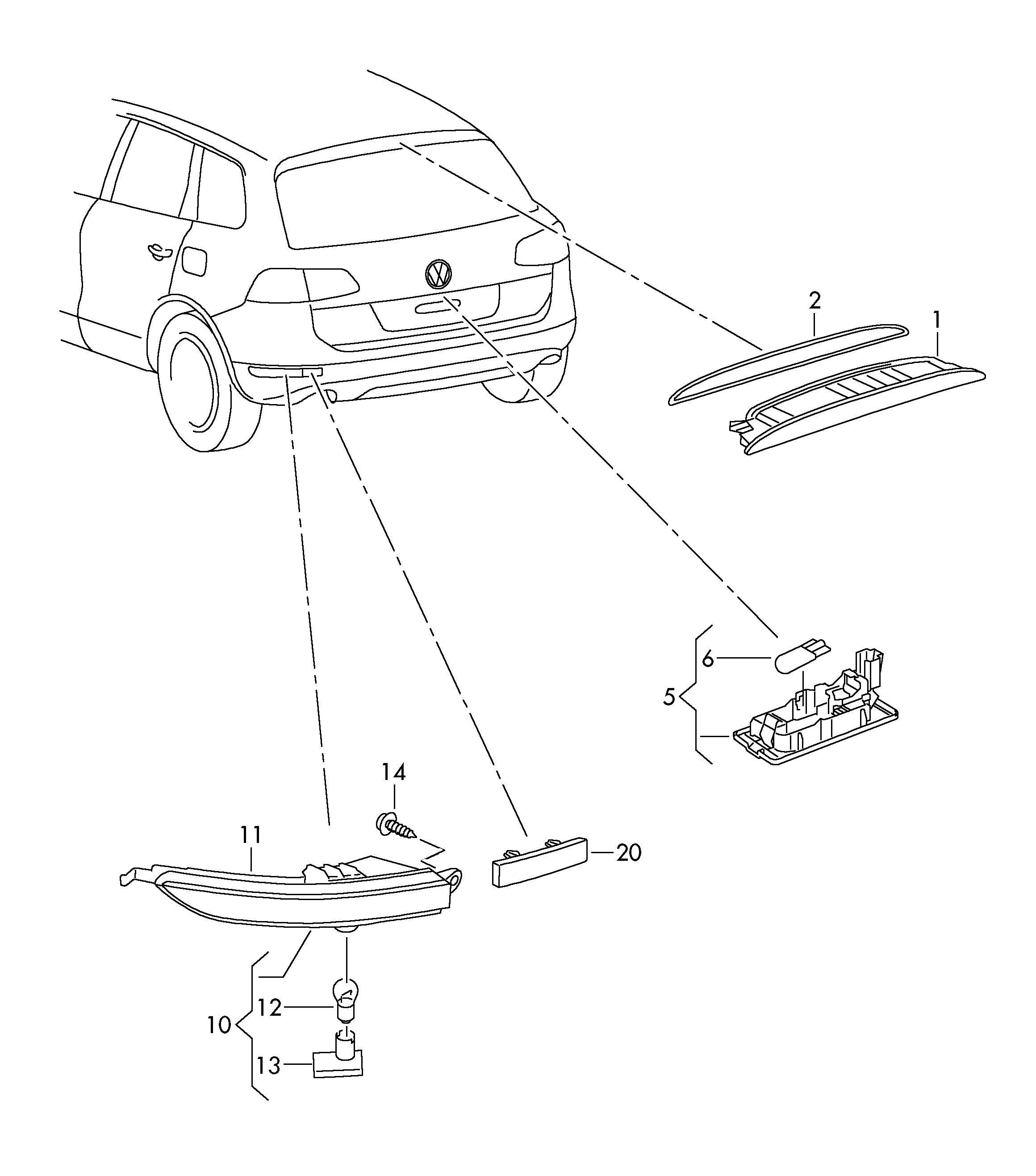 VW 5N0943021 - Rekisterivalo onlydrive.pro