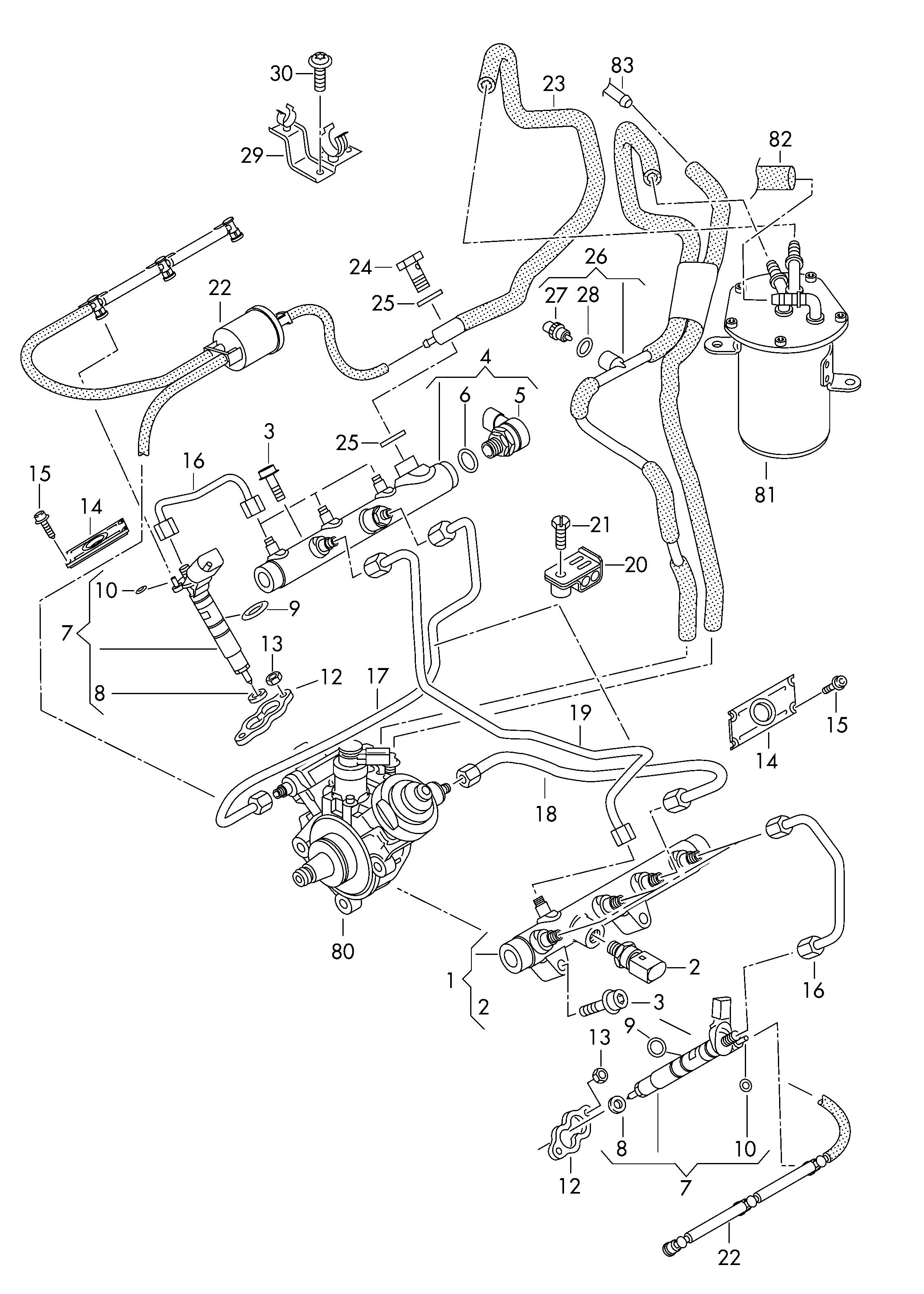 VAG 059 130 218 AD - Hose, fuel overflow onlydrive.pro