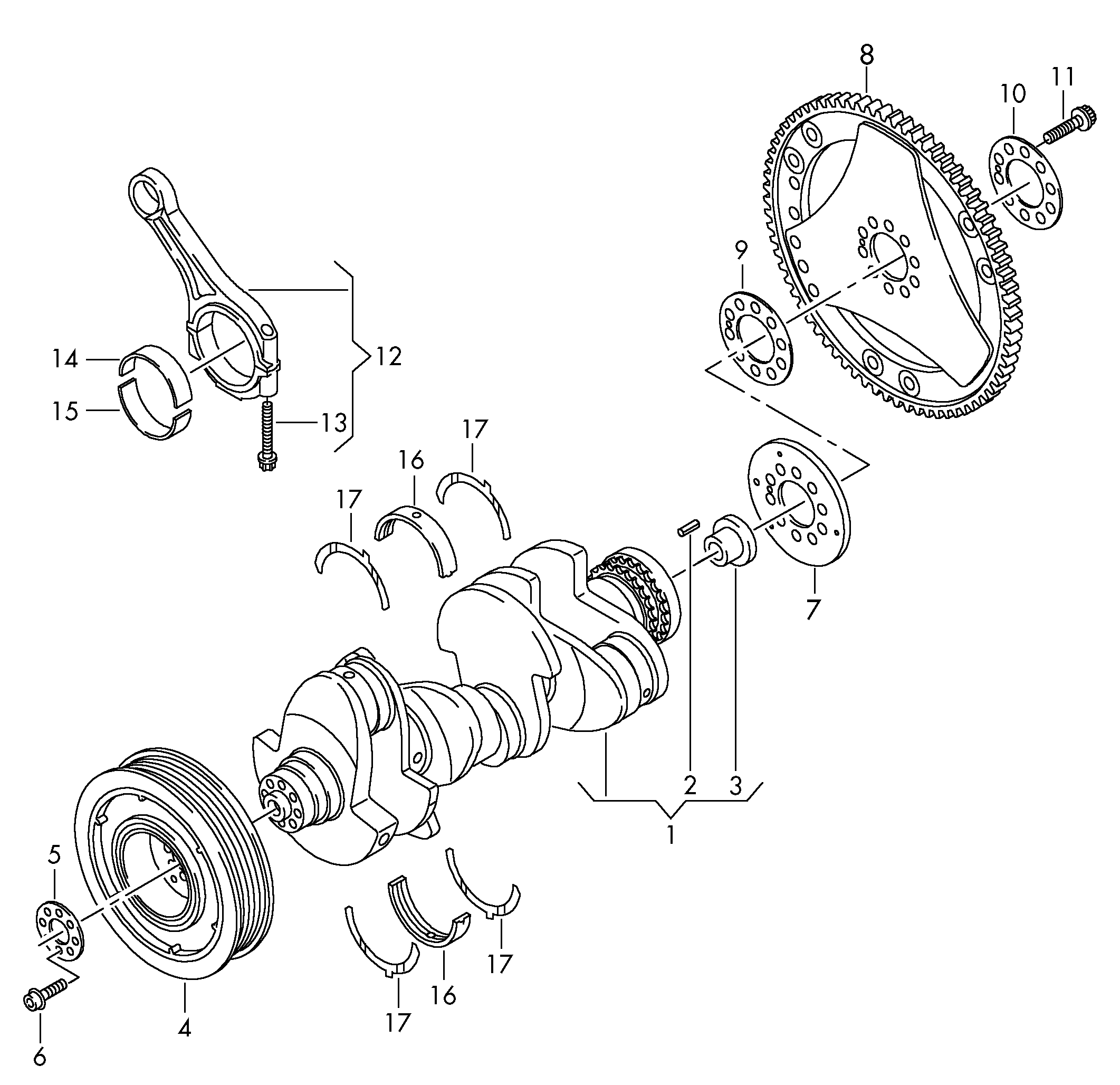 VW 059105251BB - Piedziņas skriemelis, Kloķvārpsta onlydrive.pro