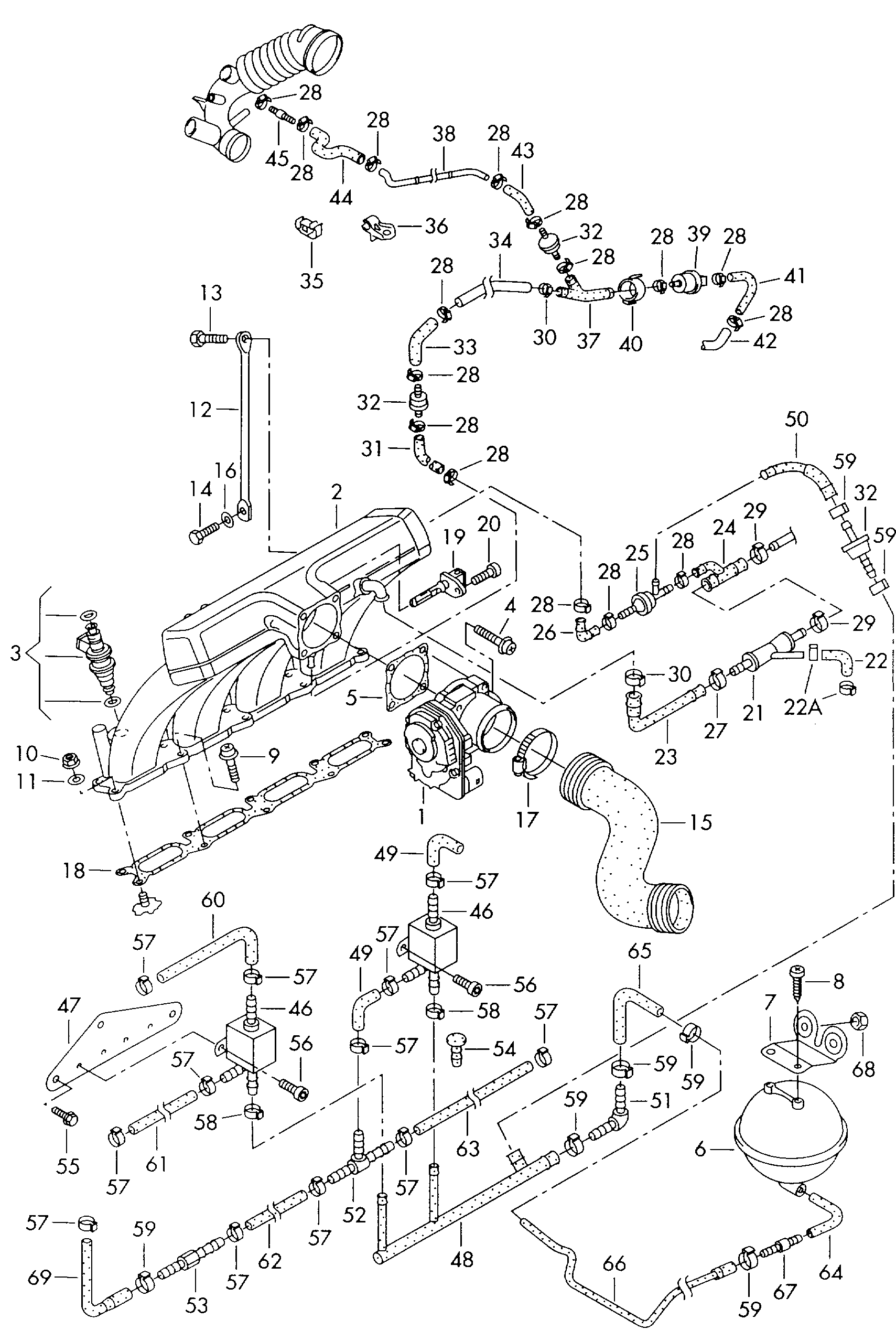 Seat 058 129 717 D - Gasket Set, intake manifold onlydrive.pro