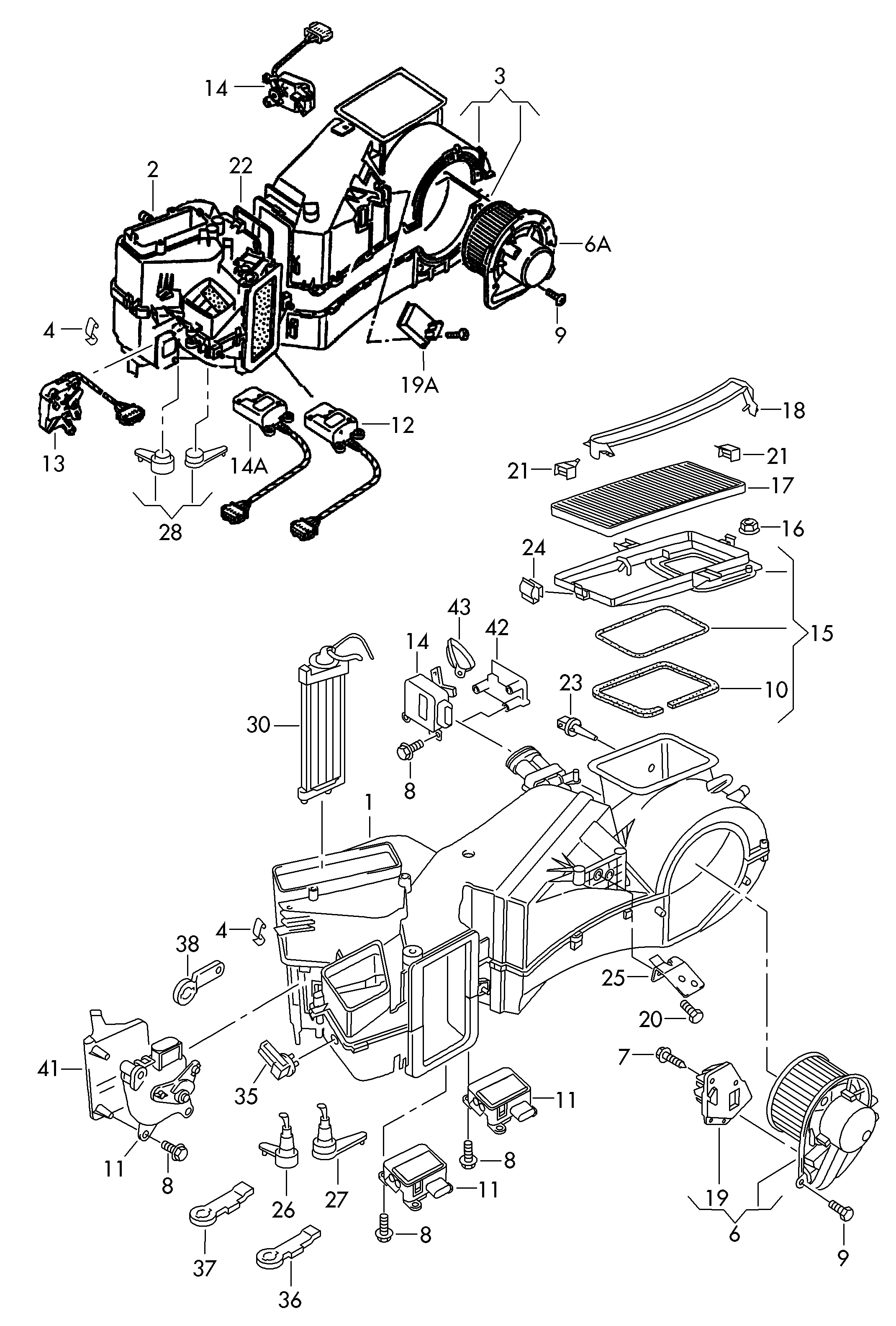 VW 1J0 907 543 A - Sender Unit, interior temperature onlydrive.pro