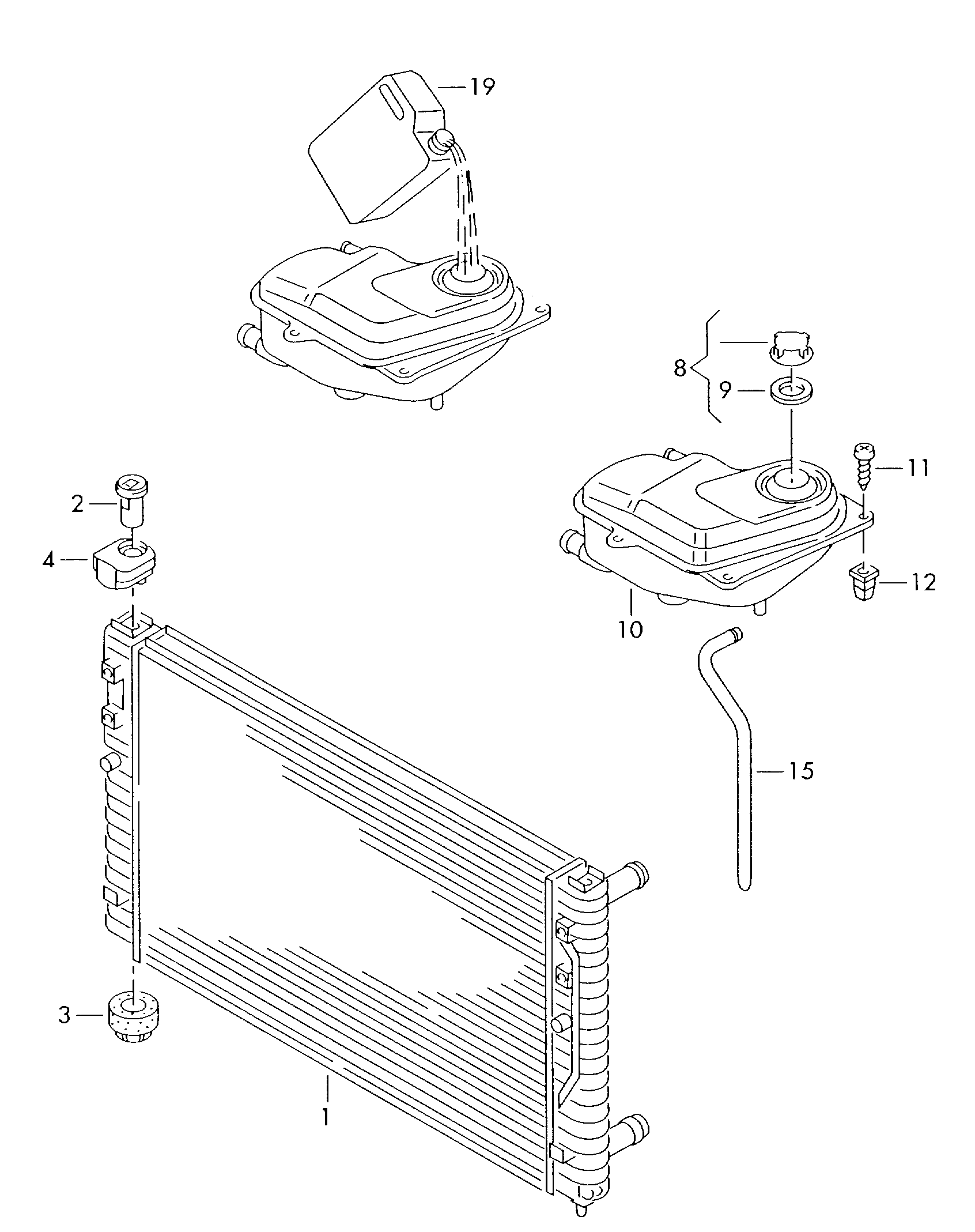 Skoda 8D0 121 403 L - Kompensācijas tvertne, Dzesēšanas šķidrums onlydrive.pro