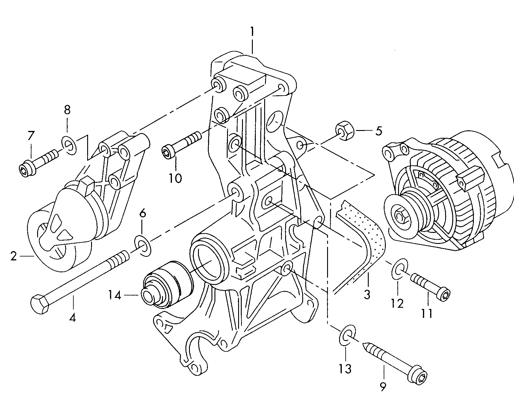 Skoda 058 903 133 D - Belt Tensioner, v-ribbed belt onlydrive.pro