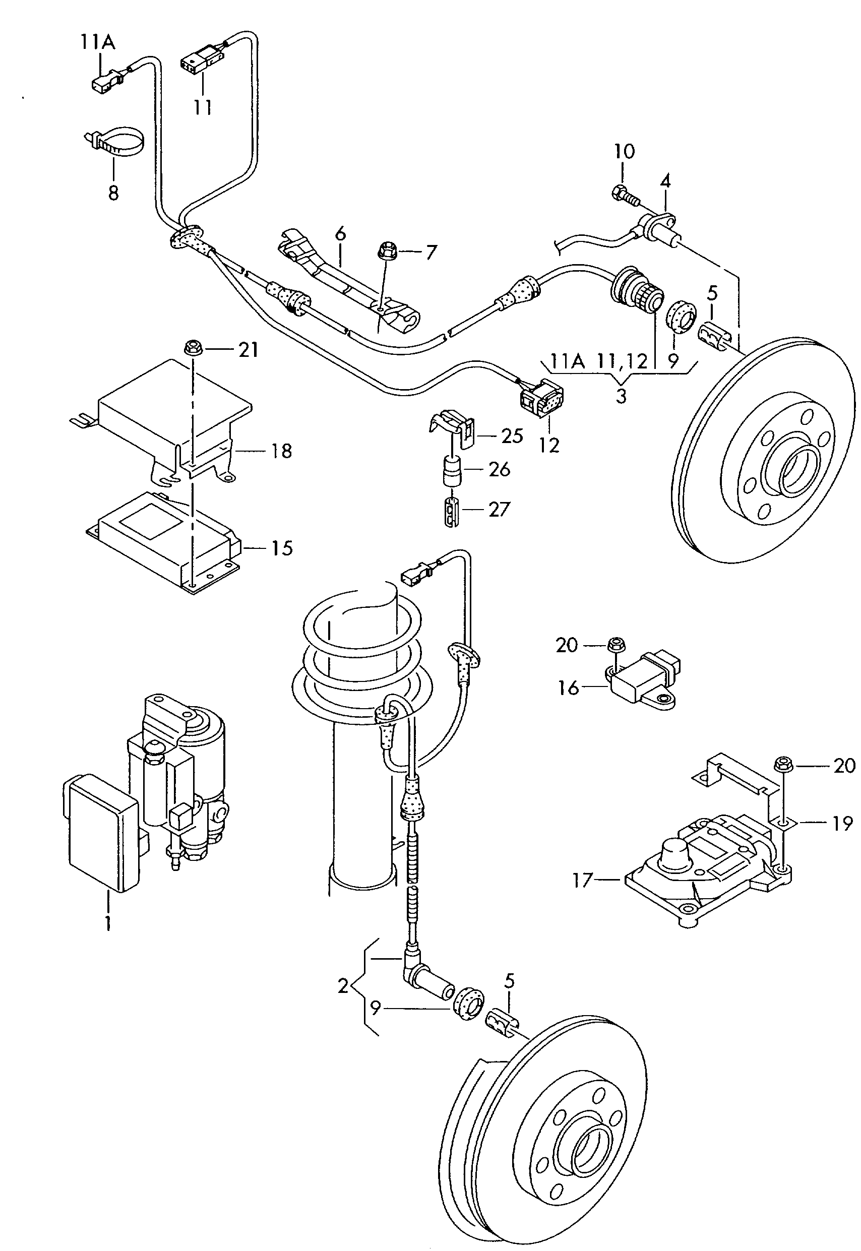 VW 8D0 927 803 D - Датчик ABS, частота вращения колеса onlydrive.pro