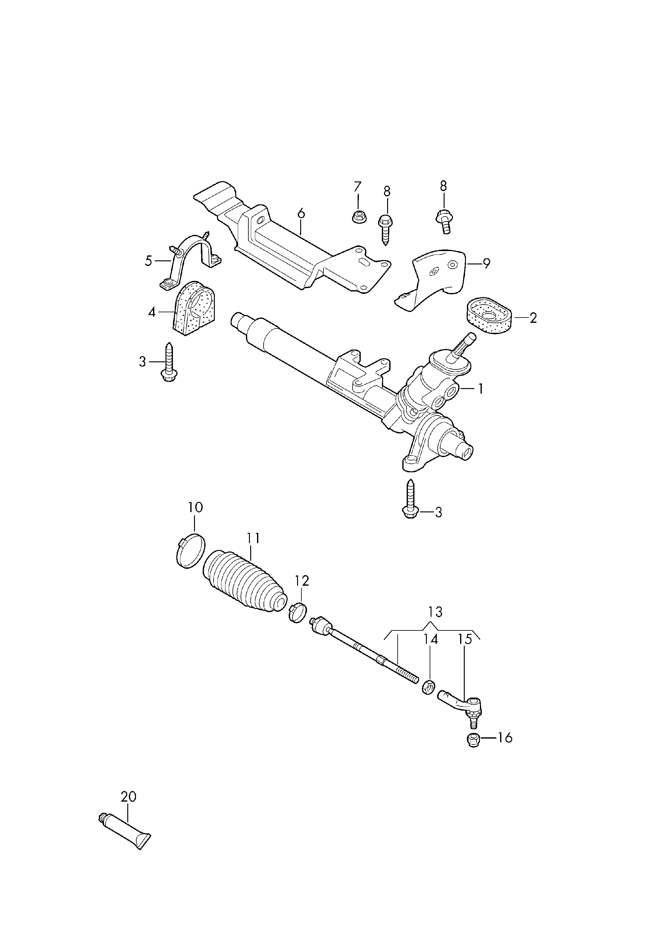 VAG 1J0422803H - Осевой шарнир, рулевая тяга onlydrive.pro