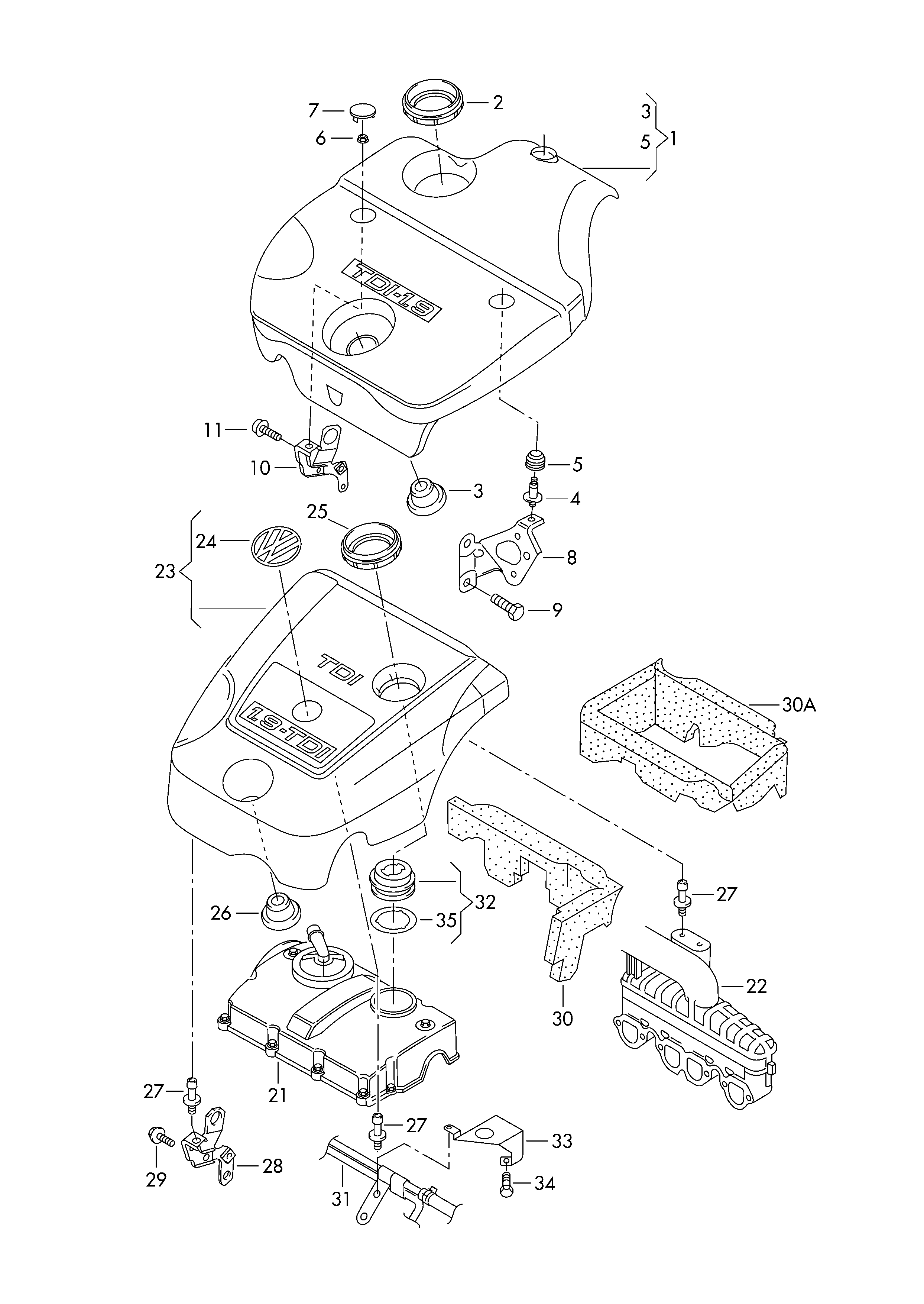 Seat 038103165A - Buferis, Motora vāks onlydrive.pro