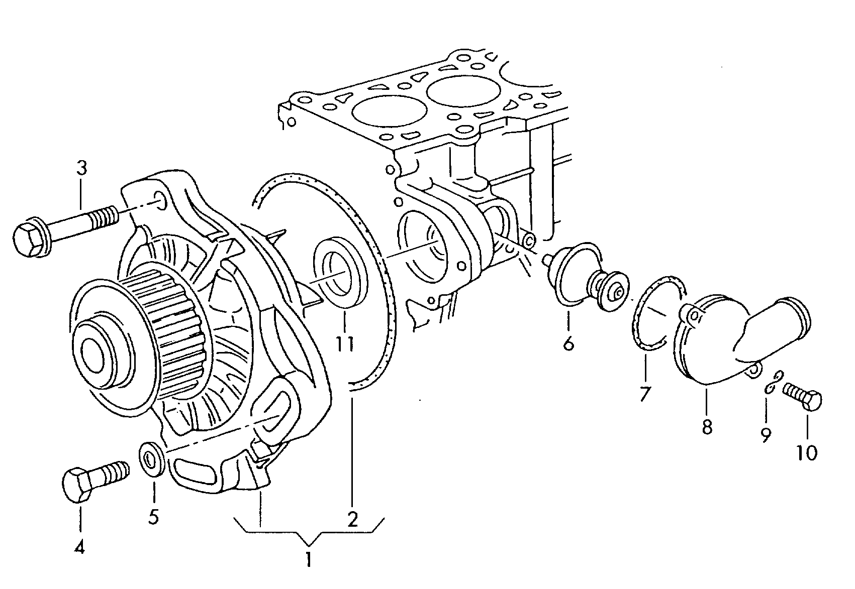 VW 023 121 004 X - Vesipumppu onlydrive.pro