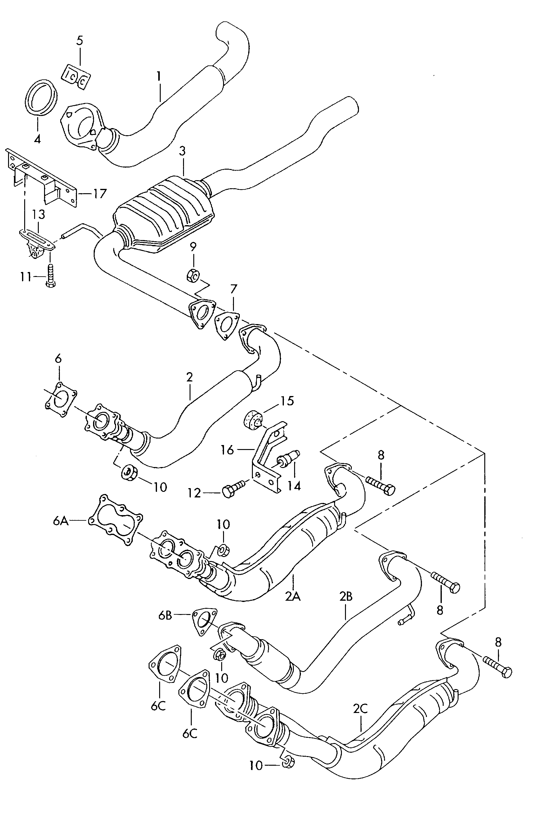 Skoda 023 253 115 A - Tarpiklis, išleidimo kolektorius onlydrive.pro