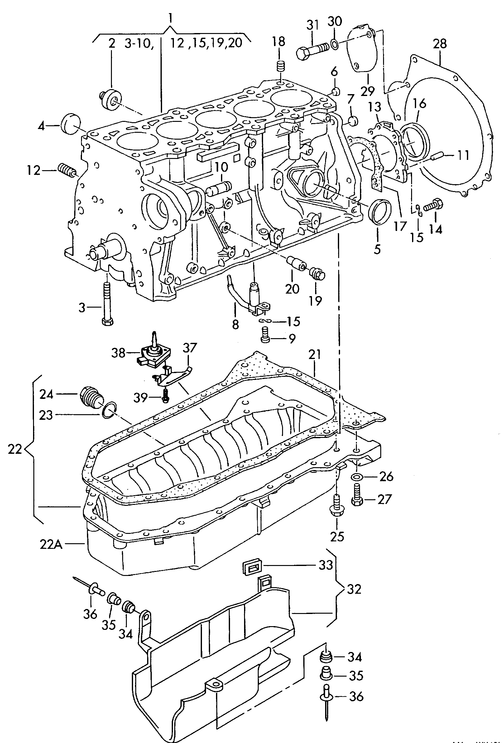 Skoda 059103193 - Alyvos išleidimo kaištis, alyvos karteris onlydrive.pro