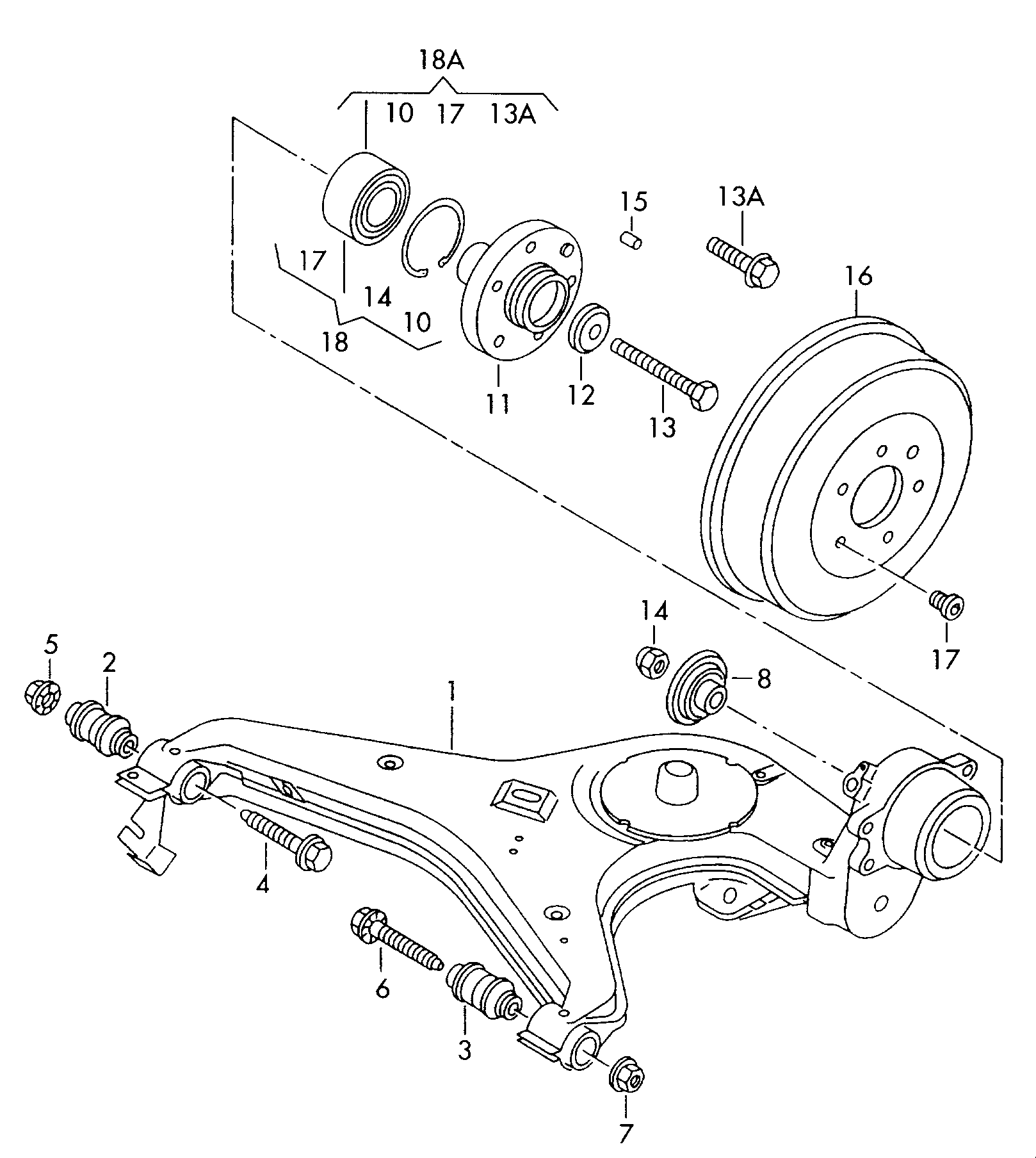 VW 251 501 131 A - Valdymo svirties / išilginių svirčių įvorė onlydrive.pro