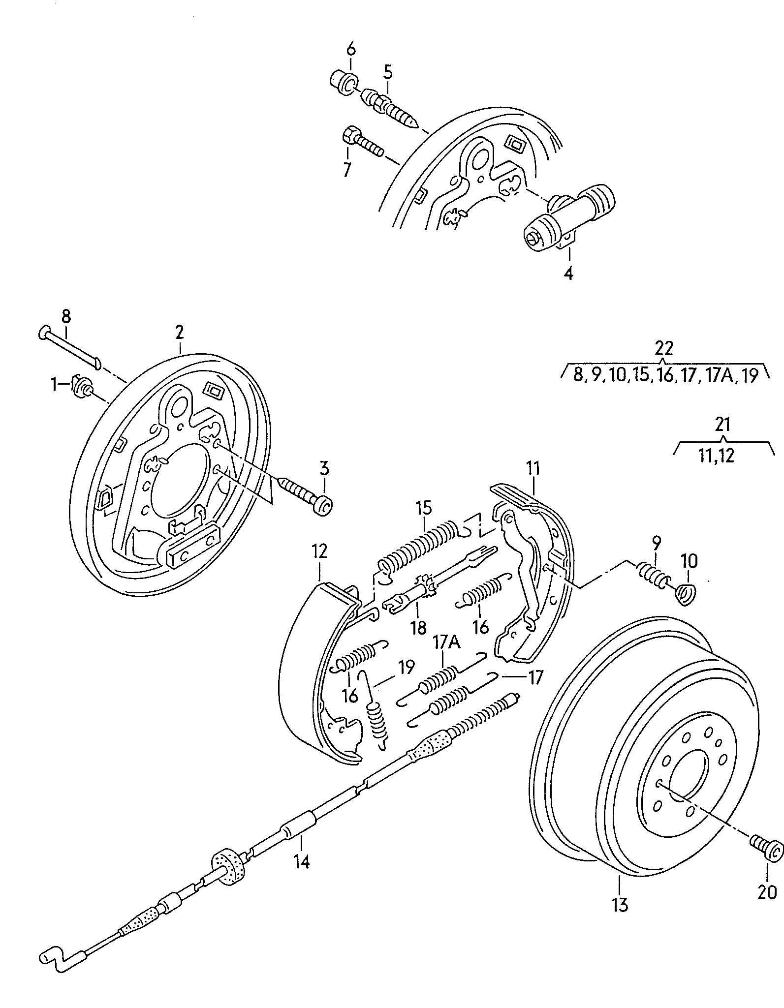 VW 701 609 531 E - Stabdžių trinkelių komplektas onlydrive.pro