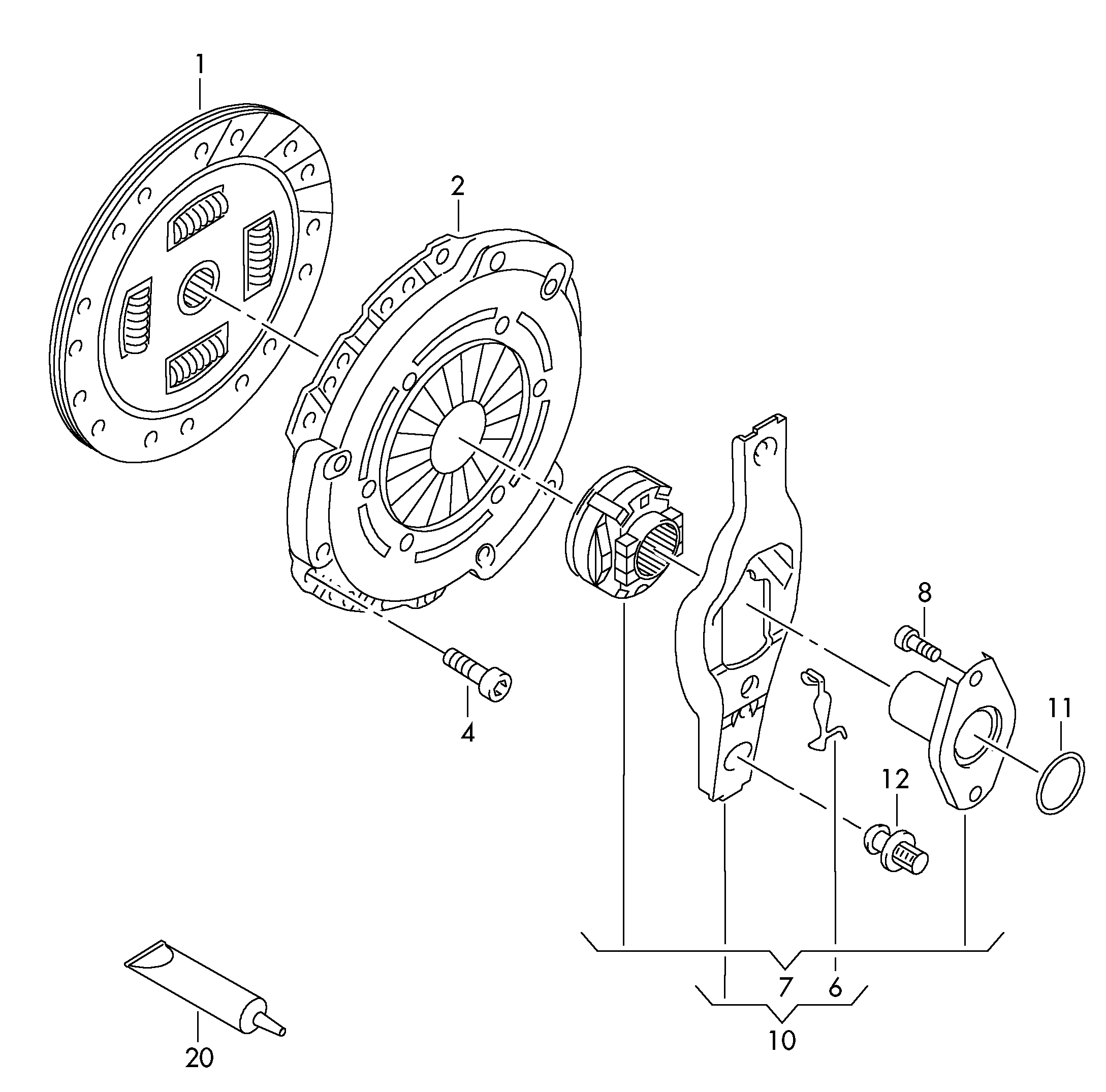 Seat 04E 198 141 X - Комплект сцепления onlydrive.pro