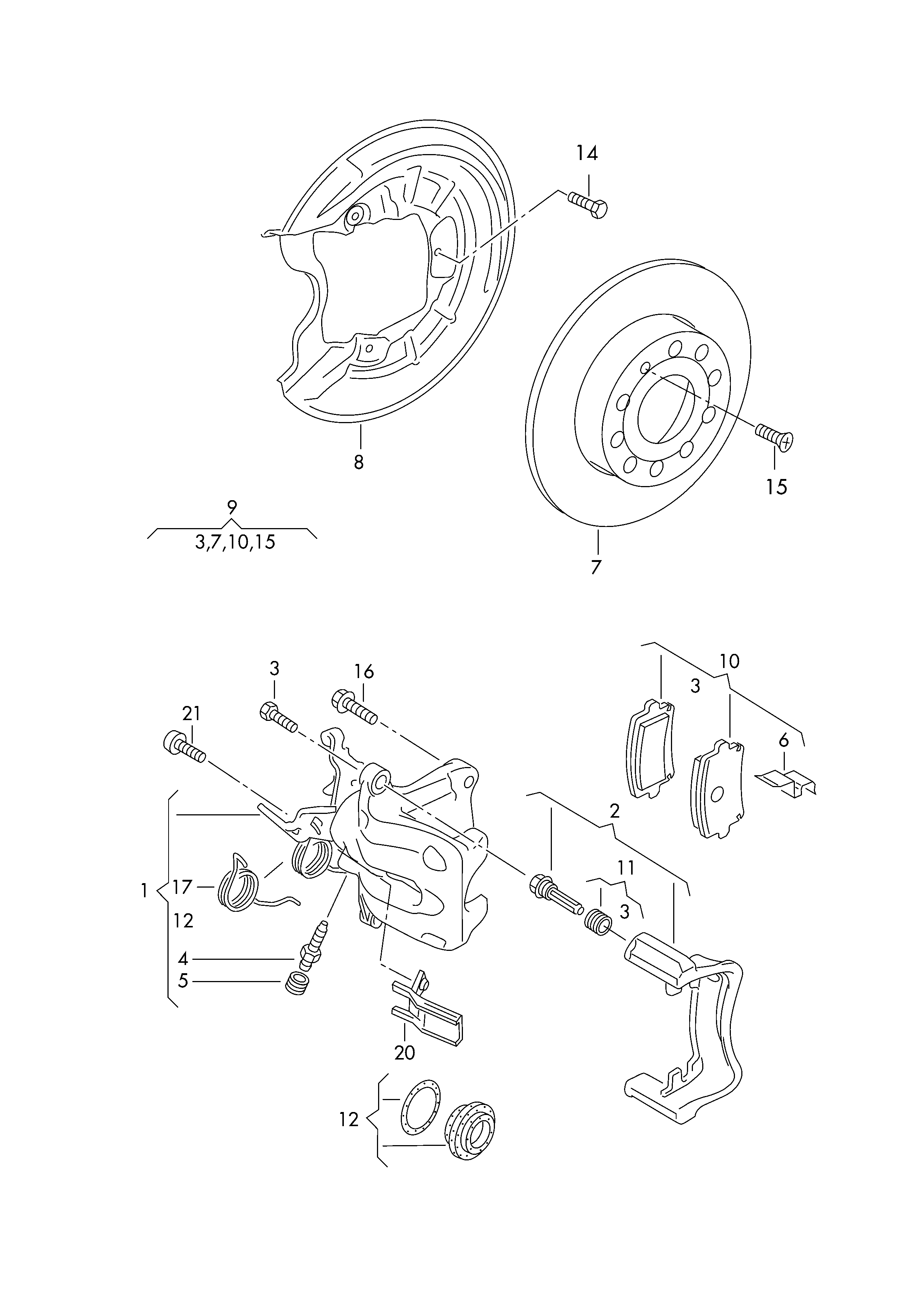 VW 8P0098601L - Brake Set, disc brakes onlydrive.pro