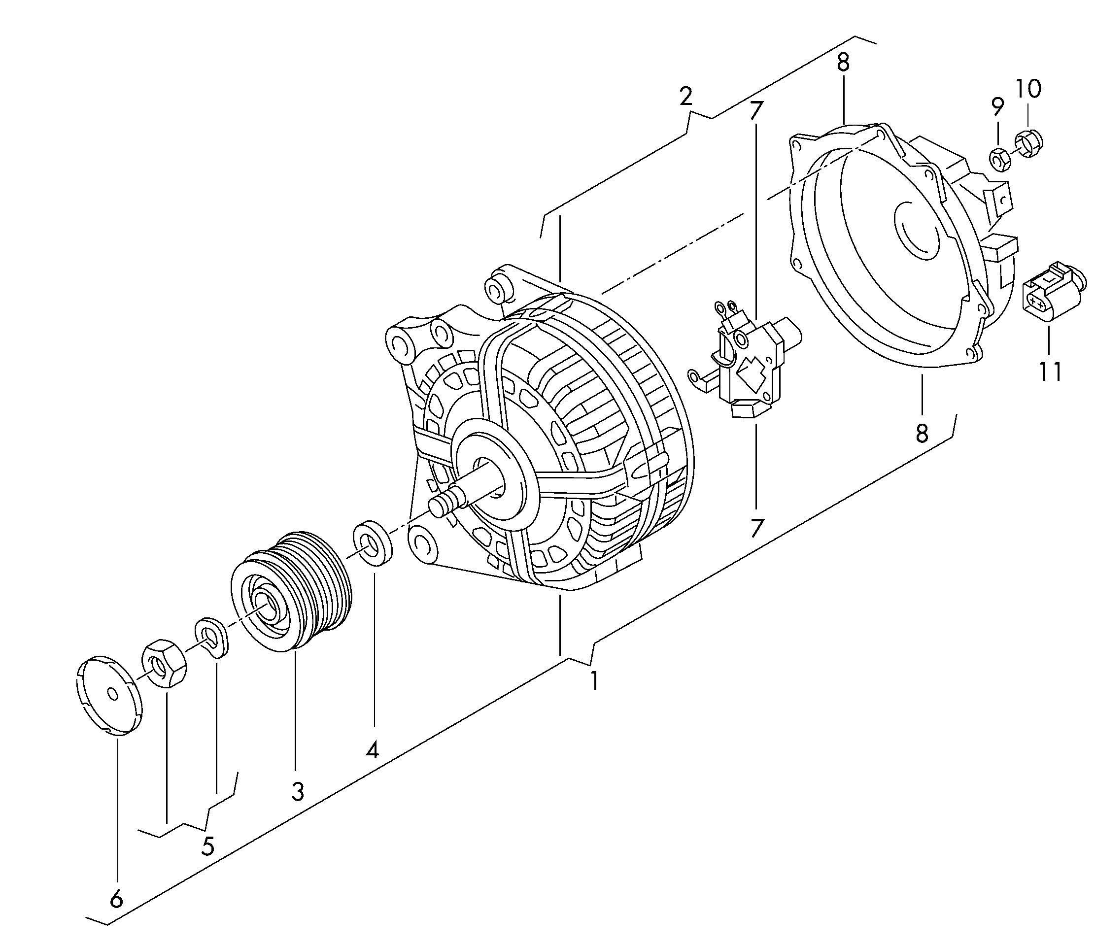 Seat 03F 903 023 E - Pulley, alternator, freewheel clutch onlydrive.pro