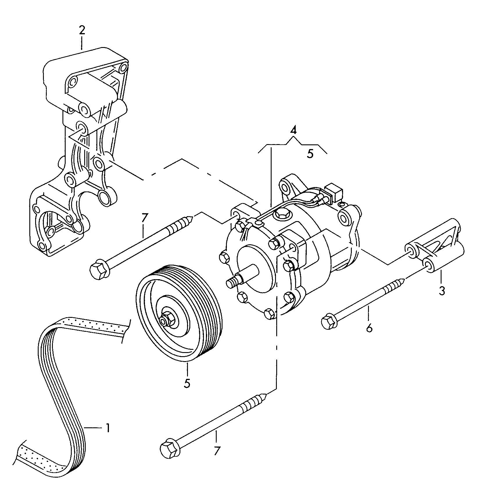 VW 7D0820805E - Компрессор кондиционера onlydrive.pro