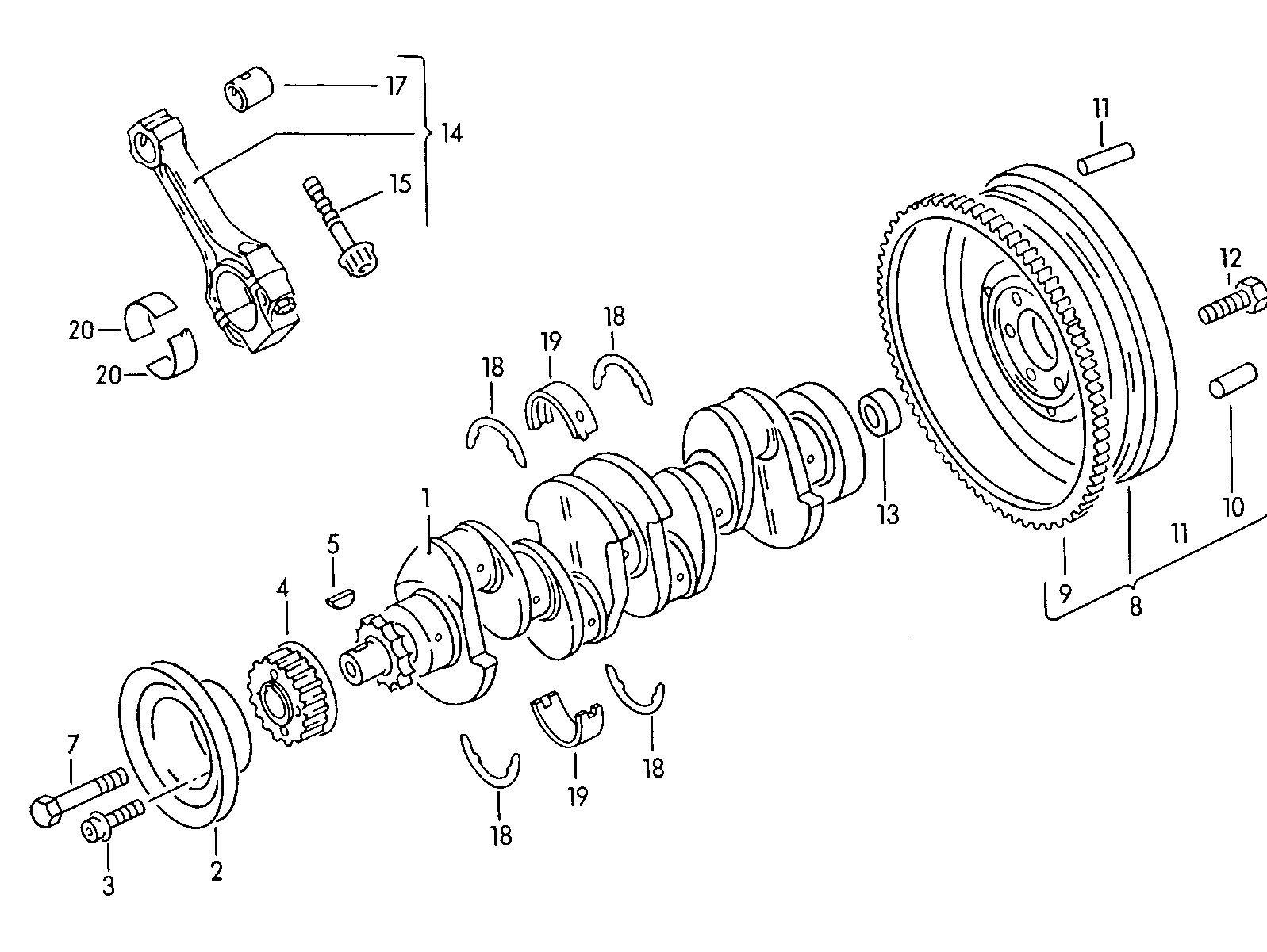 Skoda 030 105 263 C - Gear, crankshaft onlydrive.pro