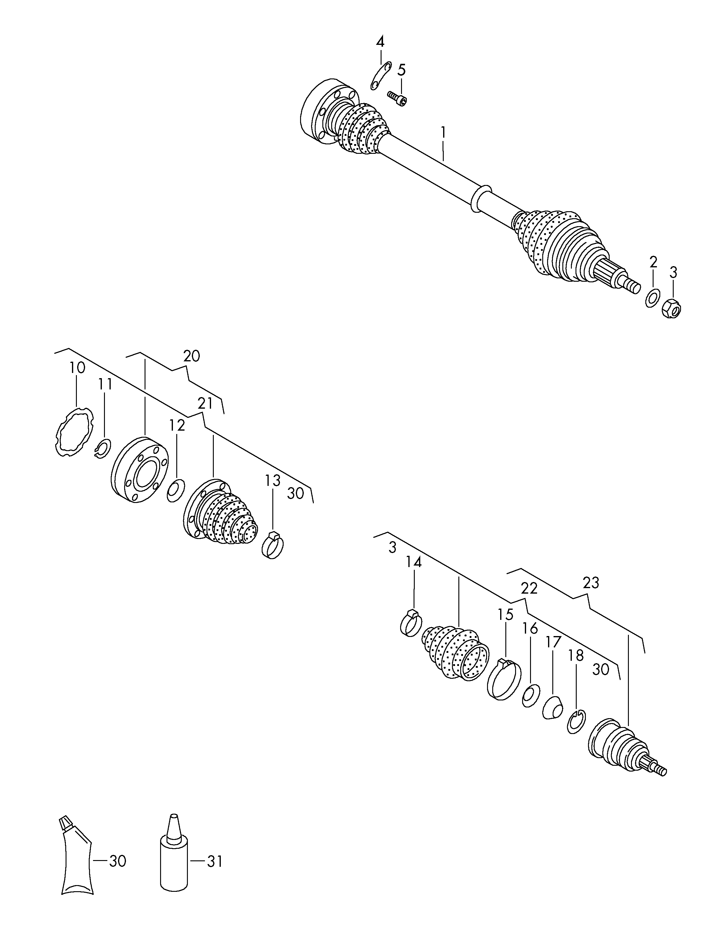 VAG 191 498 201D - Paljekumi, vetoakseli onlydrive.pro