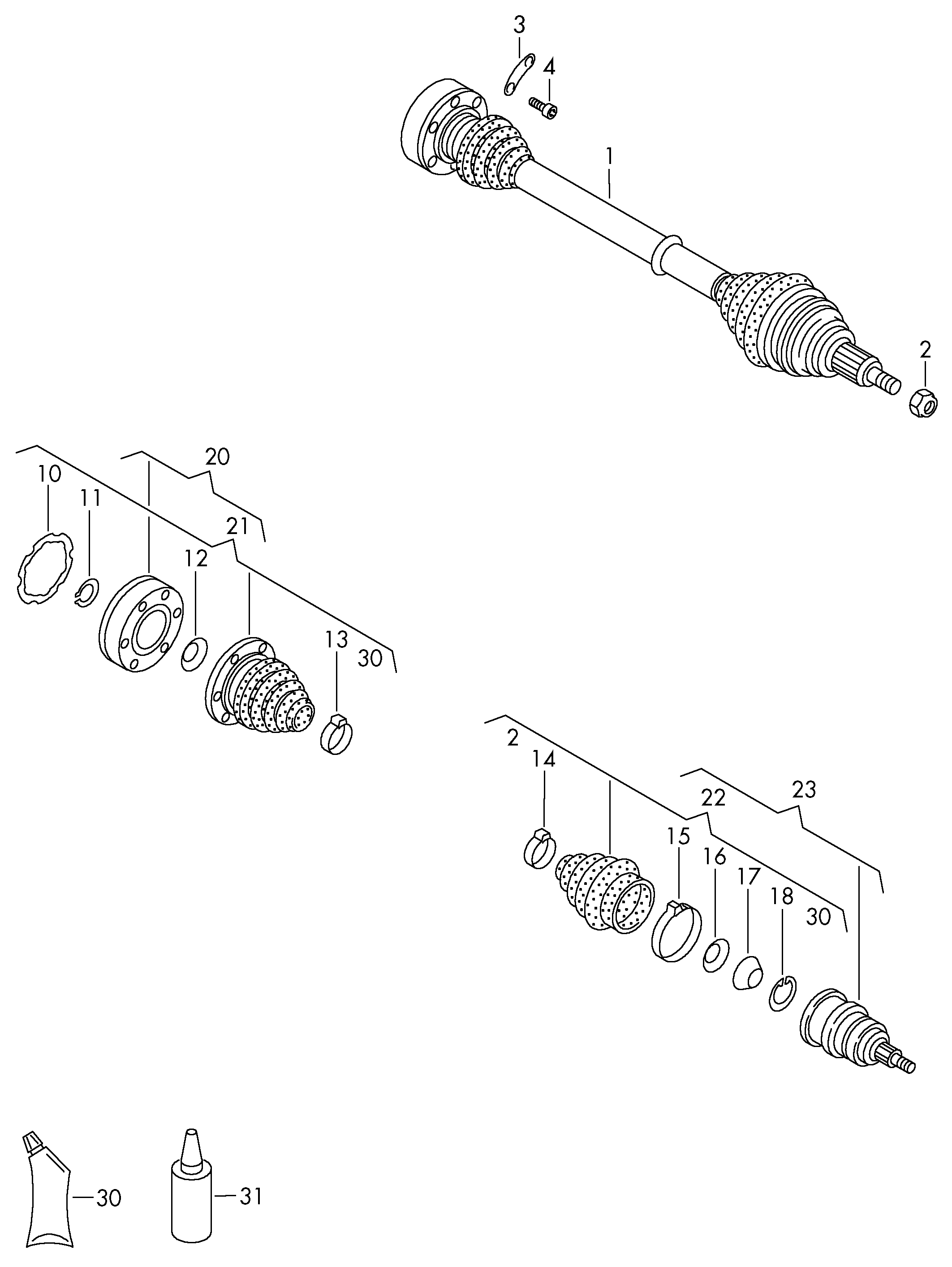 VAG 1K0498103 X - Nivelsarja, vetoakseli onlydrive.pro