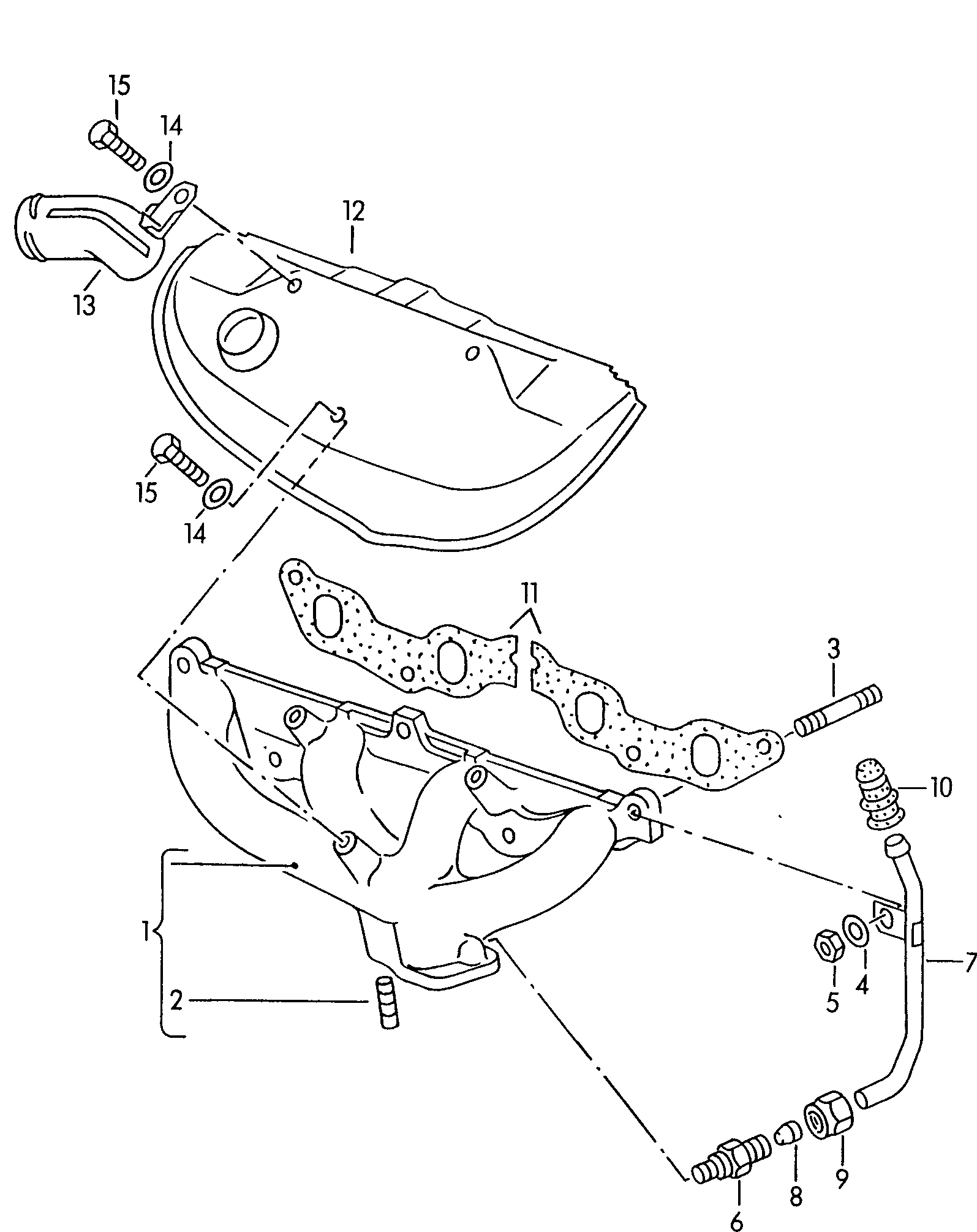 Seat 032 253 039 E - Tihend, väljalaskekollektor onlydrive.pro