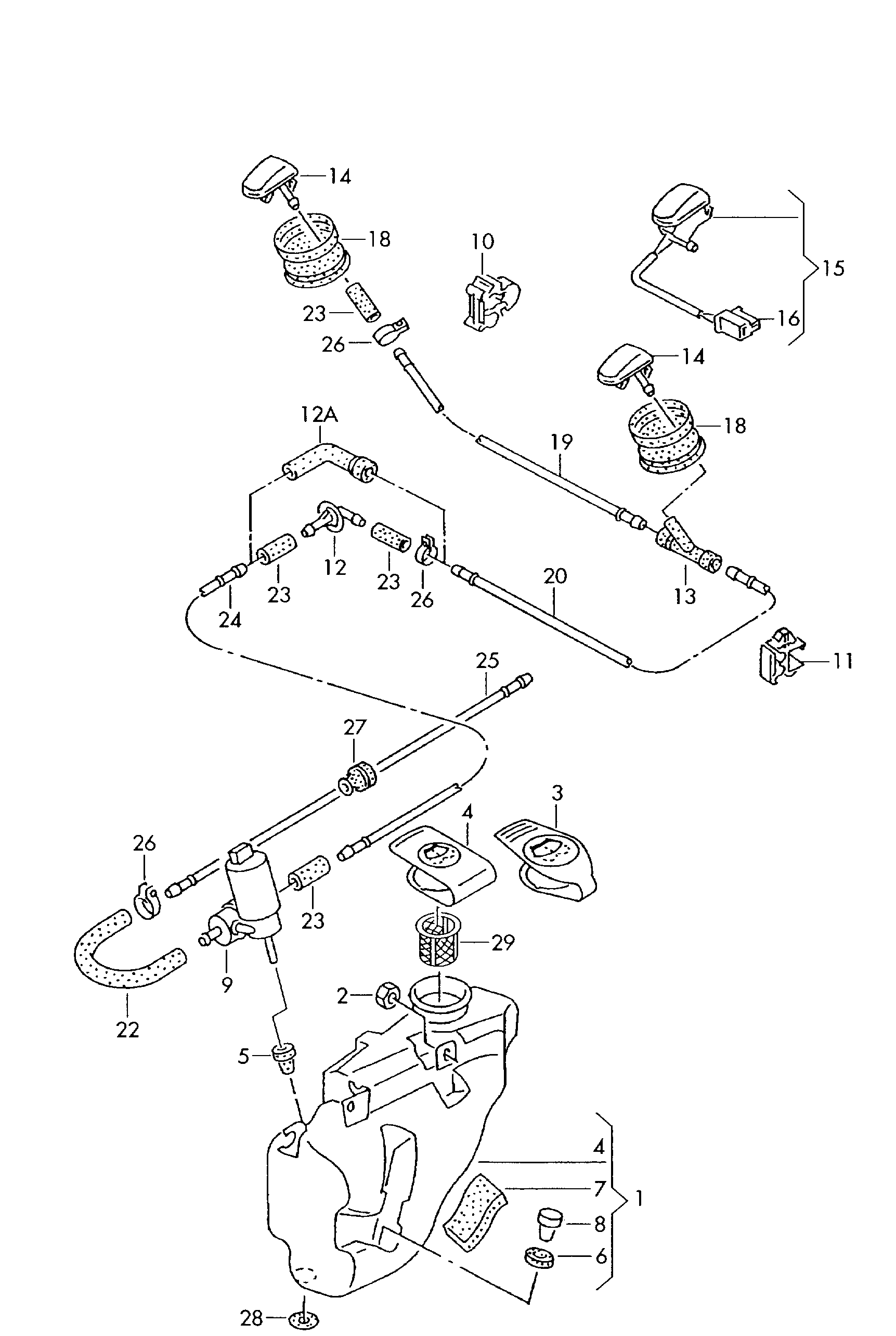 Seat 1H6 955 651 - Водяной насос, система очистки окон onlydrive.pro