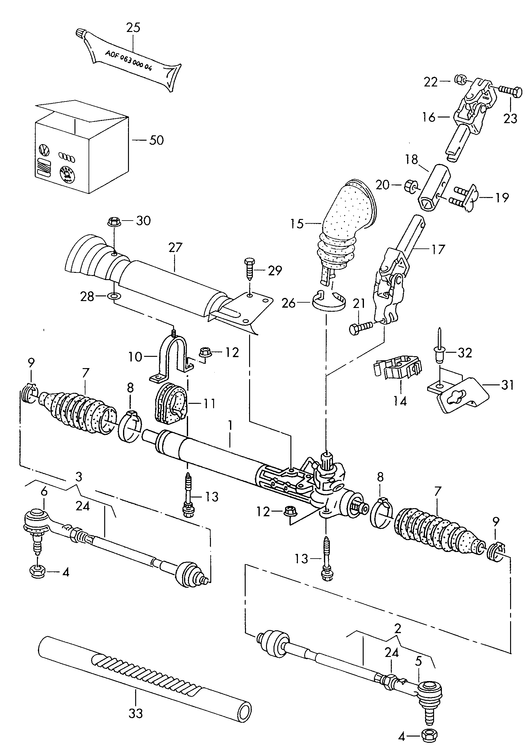 VAG 1H0422804 - Stūres šķērsstiepnis onlydrive.pro