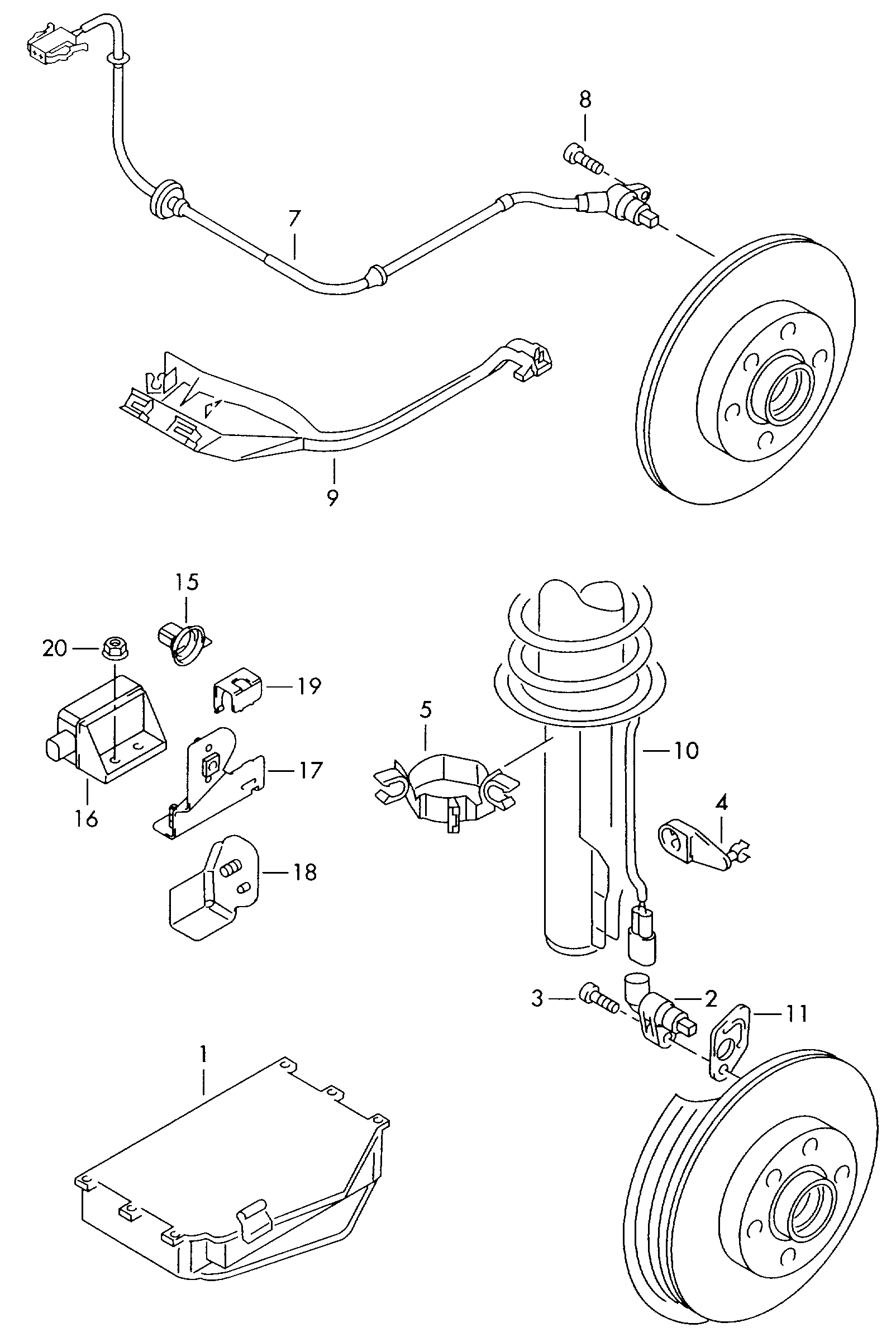 VW 1H0 927 807 D - Датчик ABS, частота вращения колеса onlydrive.pro