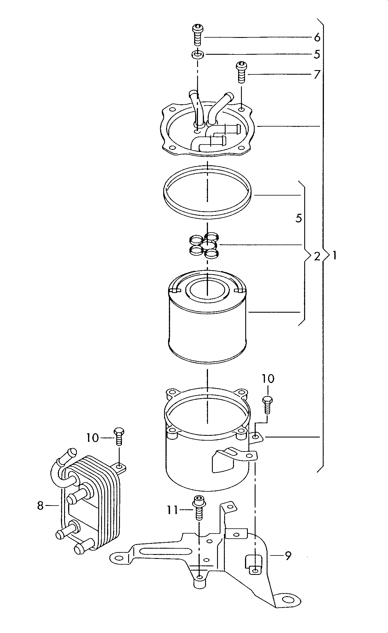 VW 7L6 127 401 H - Топливный фильтр onlydrive.pro